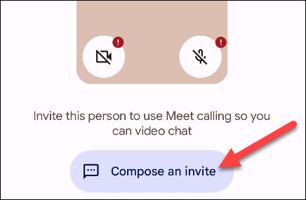Appuyez sur "Composer une invitation".