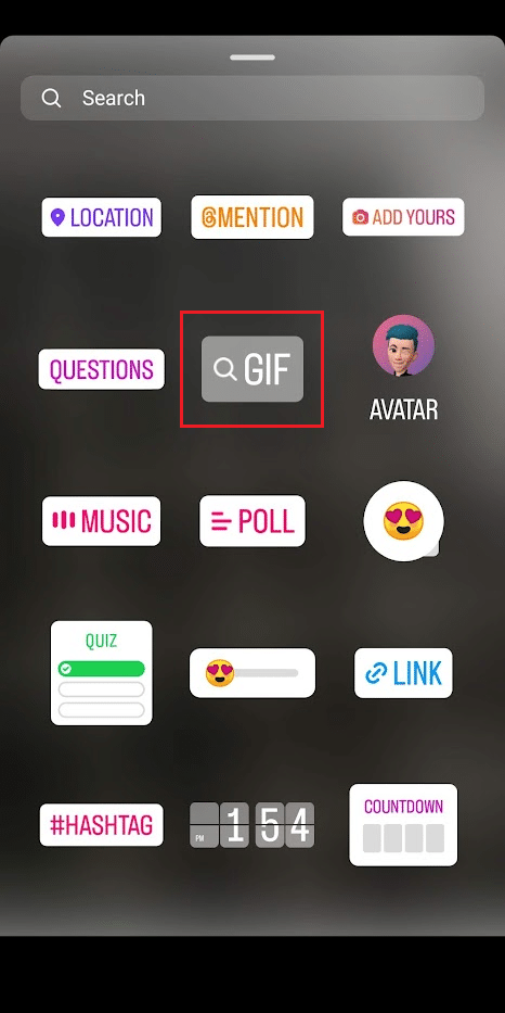 Appuyez sur l'autocollant GIF