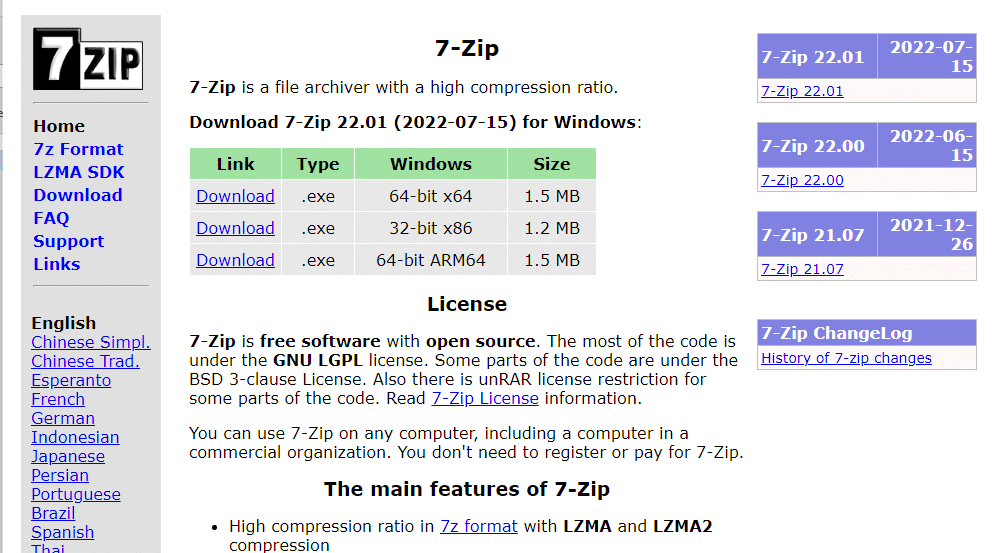 7Zip. 15 Alat Pemeriksa Hash File Gratis Terbaik