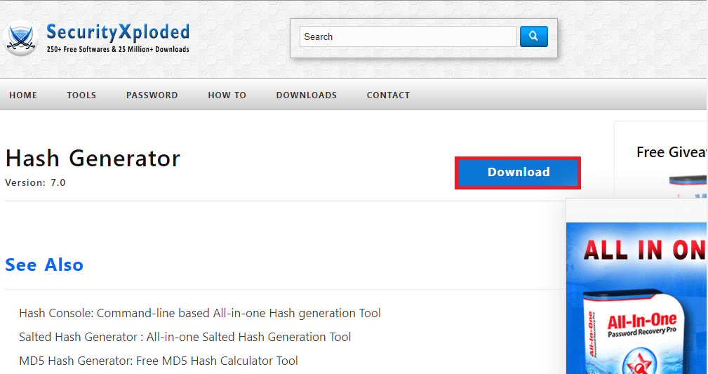 SecurityExploded Hash Generator. 15 meilleurs outils de vérification de hachage de fichiers gratuits