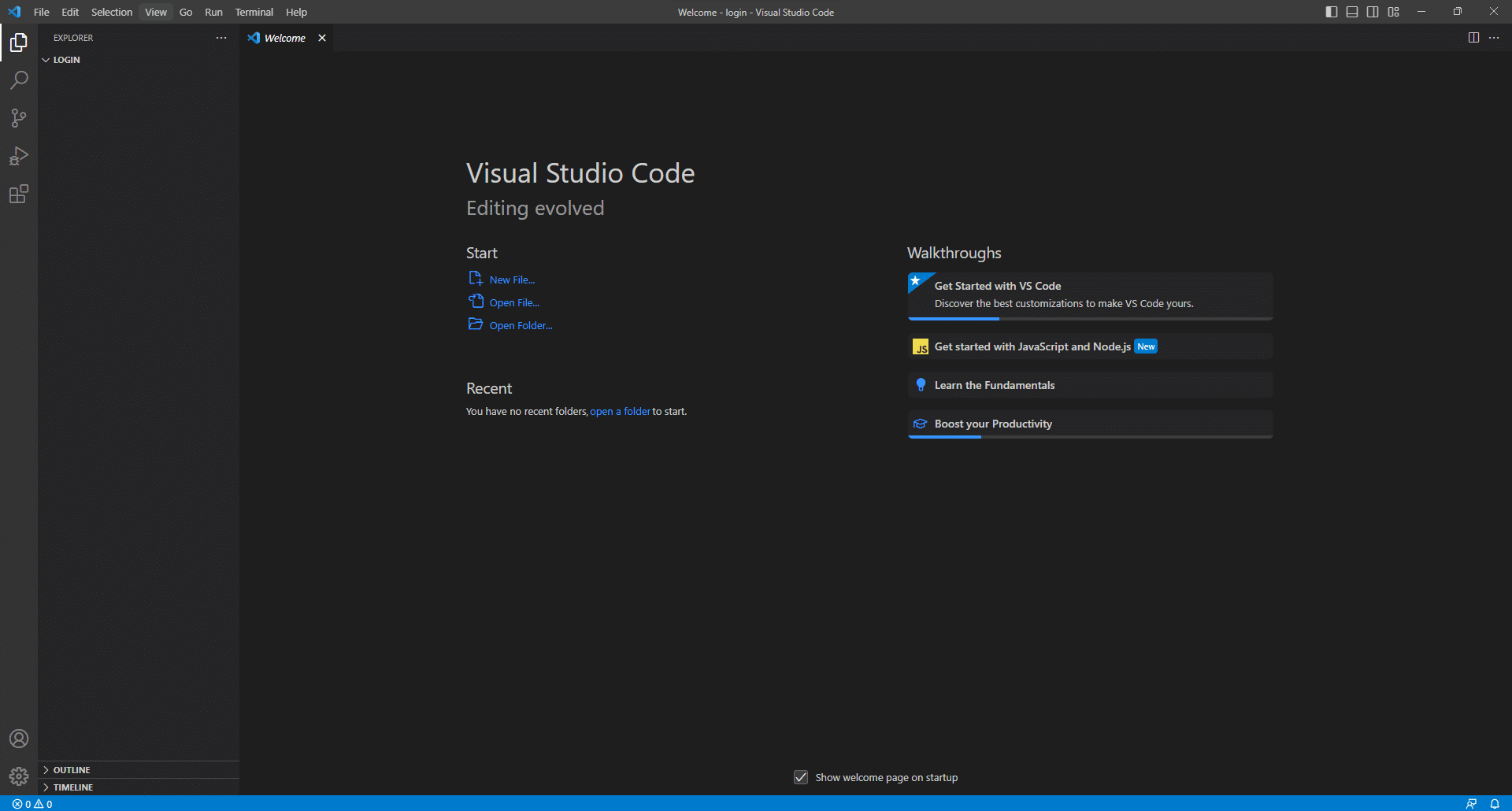 ファイルをプレビューするには、Visual Studio Code を開きます。