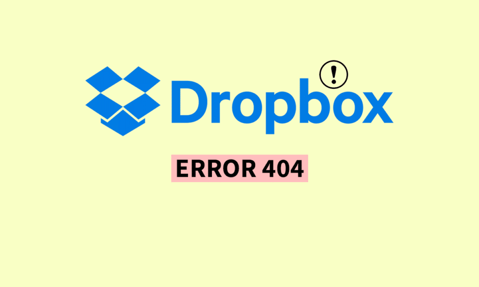 إصلاح خطأ Dropbox 404