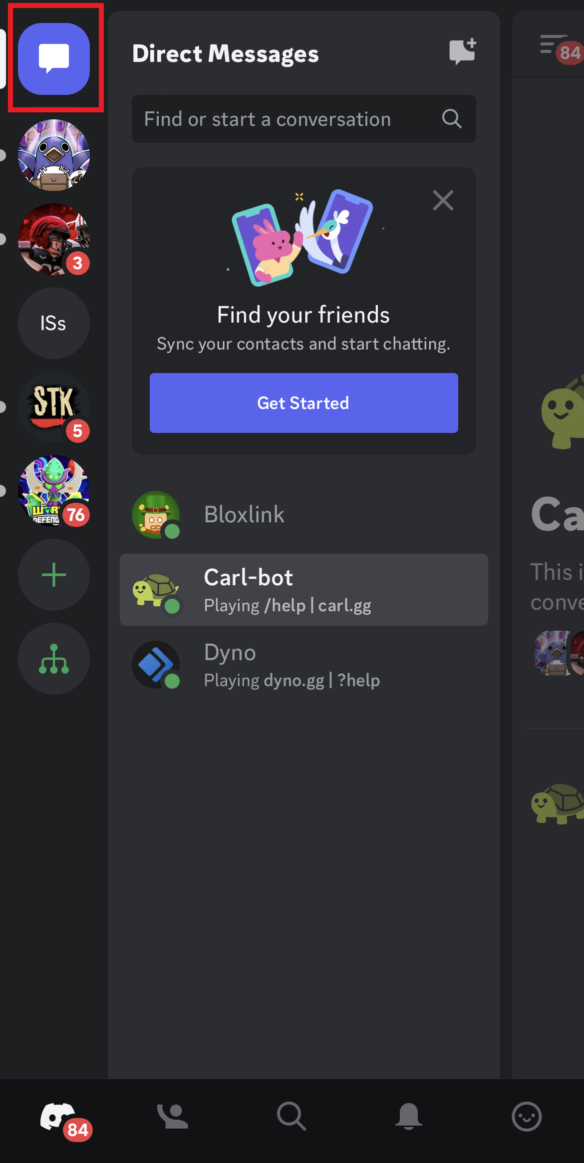 Ketuk ikon pesan biru. Cara Menghapus Pertemanan Seseorang di Discord di iPhone