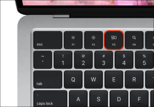 MacBook Air 2023의 F3 Mission Control 키