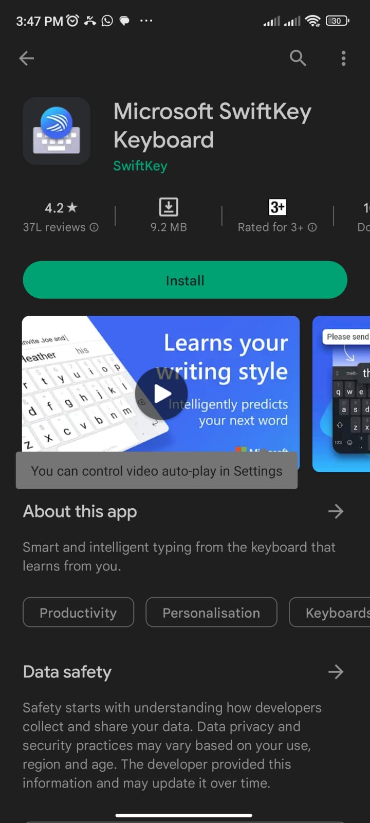 Клавиатура Microsoft SwiftKey от SwiftKey