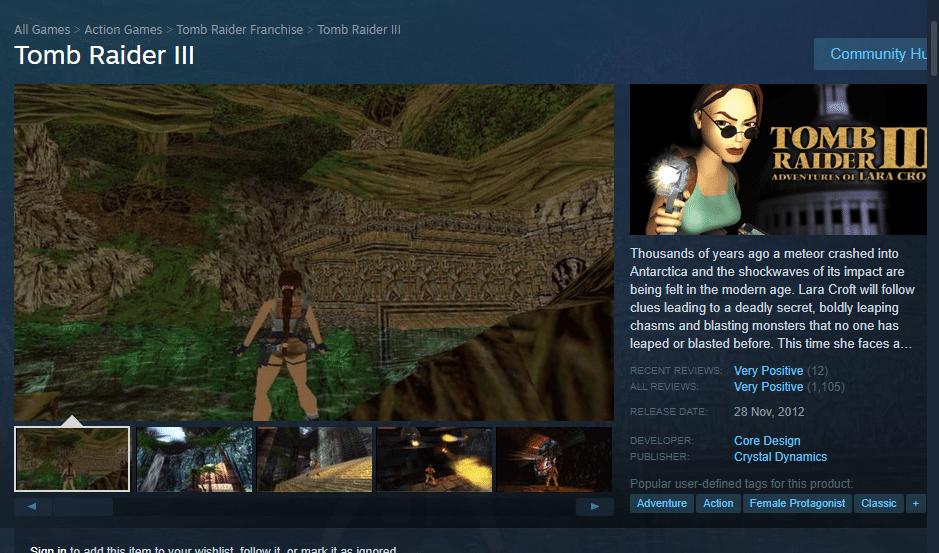 Tomb Raider III Le avventure di Lara Croft. Tutti i giochi per PC di Tomb Raider in ordine