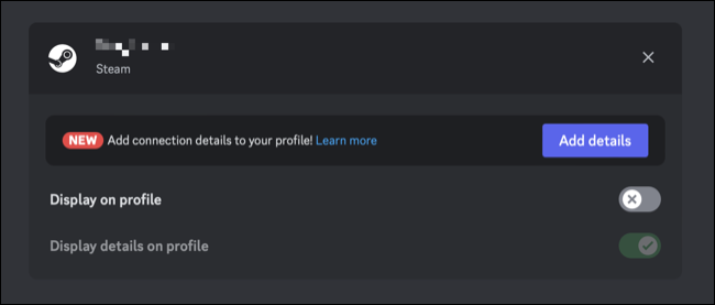 Afficher votre profil Steam dans les paramètres Discord