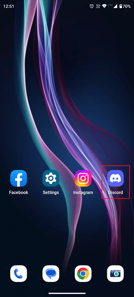 افتح تطبيق Discord على هاتف Android الذكي الخاص بك.