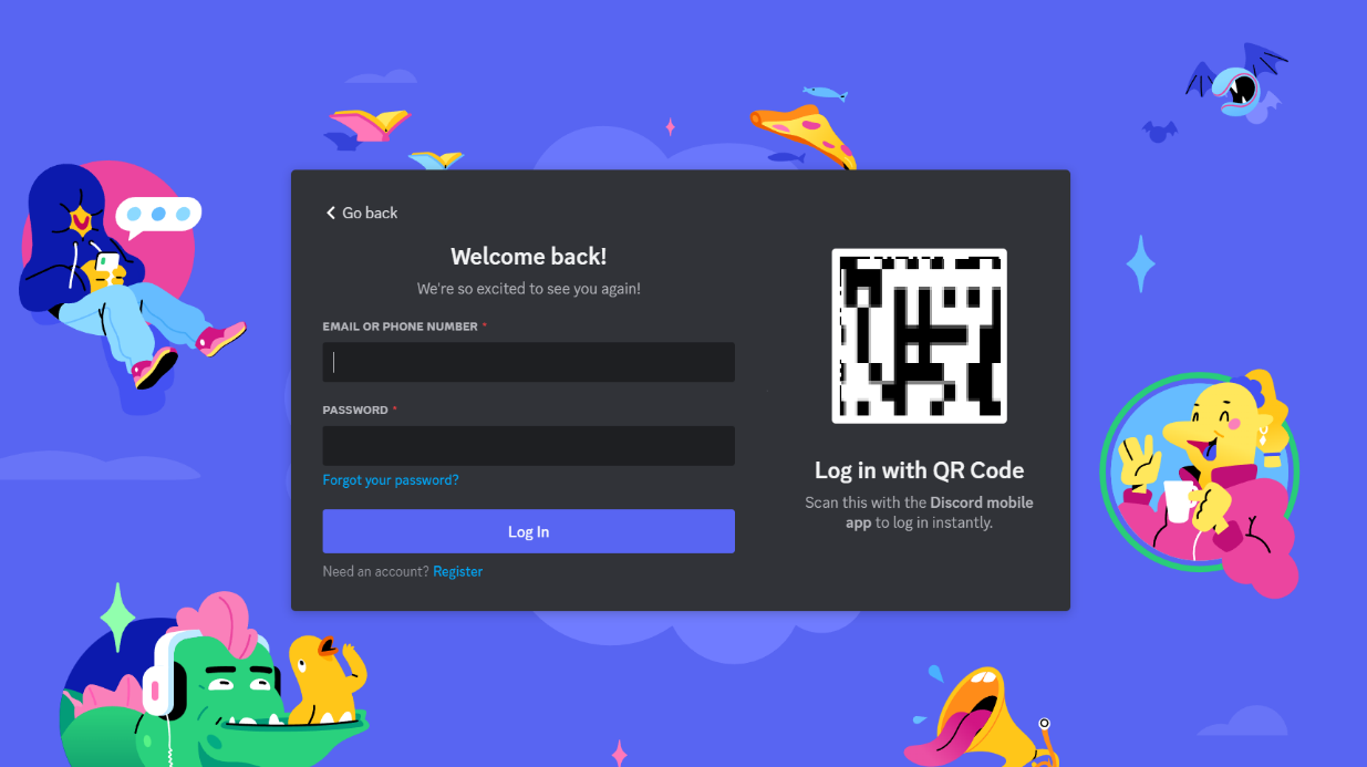前往 Discord 的官方頁面並登錄您的帳戶