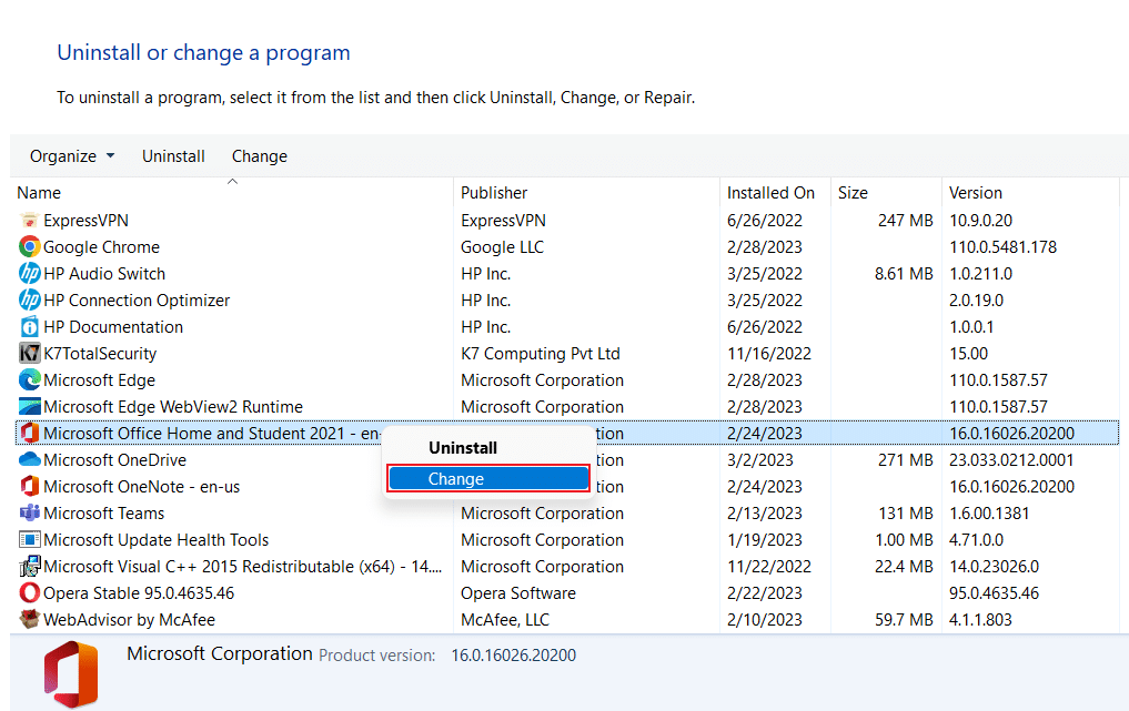 Haga clic en Cambiar. Solucionar error de nombre de cuaderno no válido de Microsoft OneNote