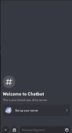 Toque el chatbot donde está enviando el mensaje