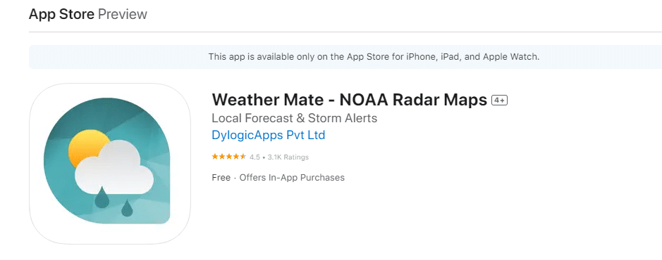 Weather Mate - Cartes radar de la NOAA