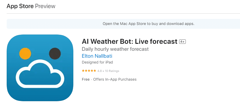 AI Weather Bot: prognoza na żywo