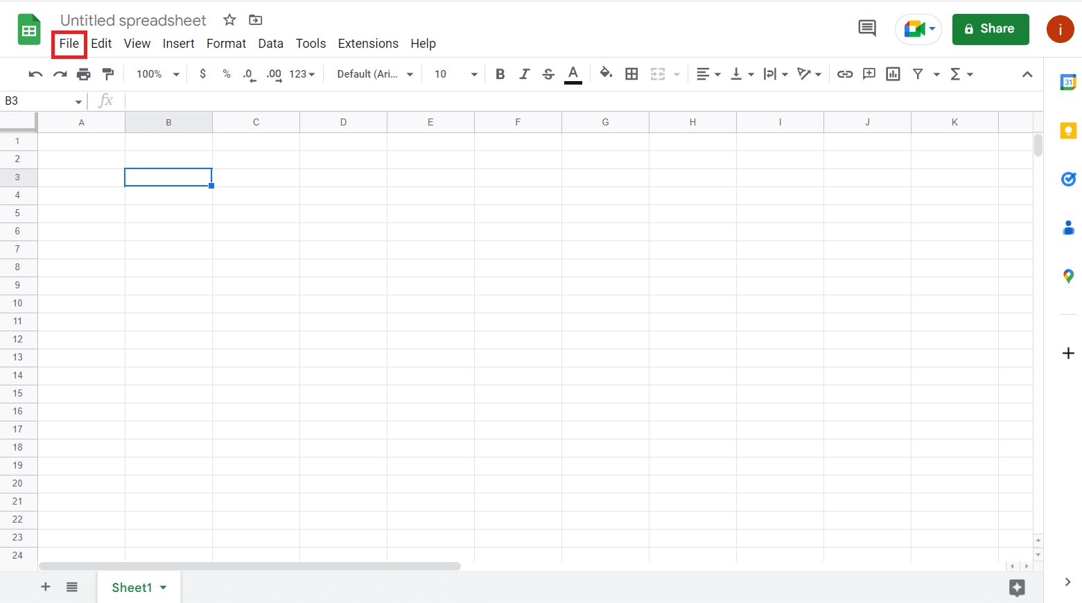 Cliquez sur Fichier. Comment convertir automatiquement Google Sheets en Excel