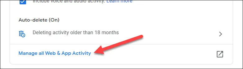 Wybierz „Zarządzaj całą aktywnością w internecie i aplikacjach”.