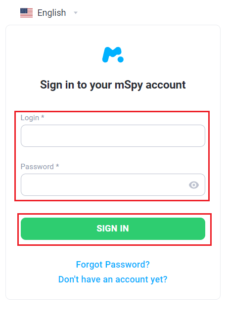 Visite a página de login do mSpy em seu PC ou telefone e ASSINE sua conta com credenciais | Como ler mensagens de texto de outro telefone sem que eles saibam de graça