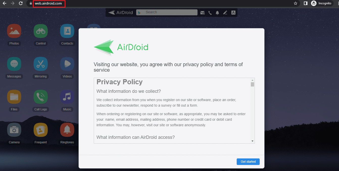 Pagina web ufficiale di AirDroid | Come leggere i messaggi di testo da un altro telefono a loro insaputa gratuitamente