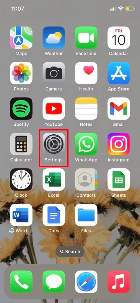 Tocca apri l'app Impostazioni.