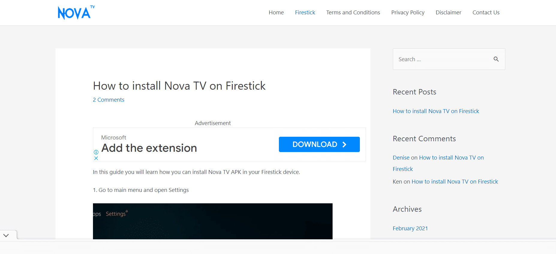 Nova. 26 meilleures applications de films gratuites pour Firestick