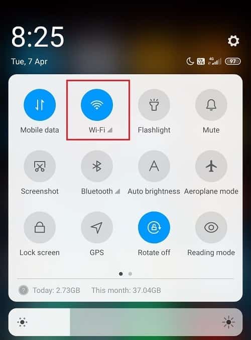 Nyalakan Wi-Fi Anda dari bilah Akses Cepat. 7 Cara Memperbaiki Aplikasi Clubhouse Tidak Berfungsi