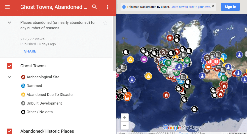 Google Haritalar ve Google Earth. Terk Edilmiş Yerleri Bulmak İçin En İyi 10 Site