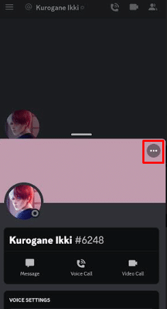 Нажмите на три точки в правом верхнем углу | Как просмотреть профиль Discord