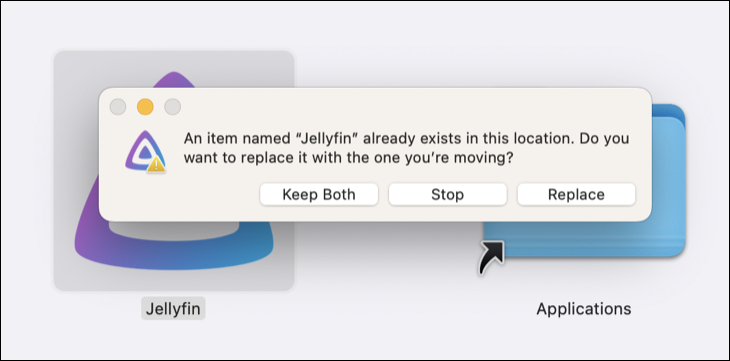 Замените файл Jellyfin .APP на macOS