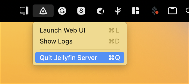 Выйти из Jellyfin на macOS