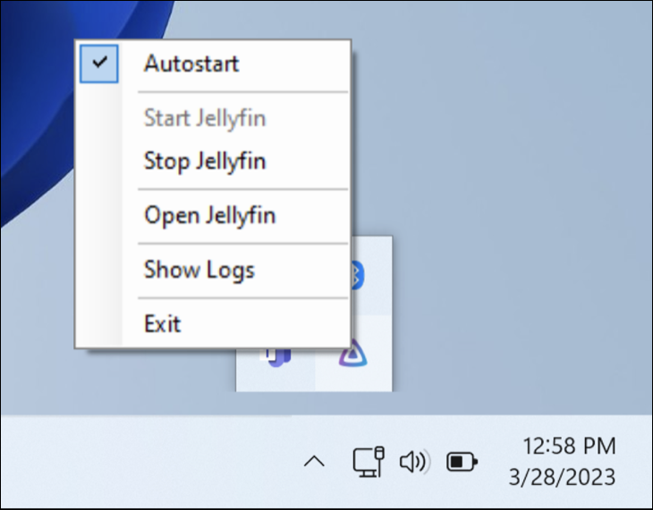 Выйти из Jellyfin в Windows