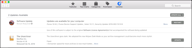 Perbarui macOS melalui App Store