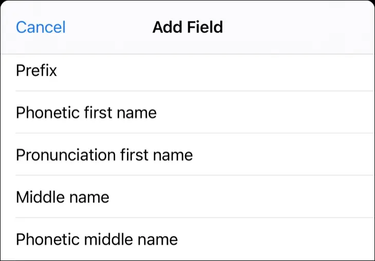 iPhone の連絡先に発音またはふりがなフィールドを追加する