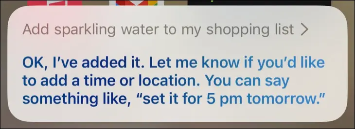 Siri を使ってアイテムをリストに追加する