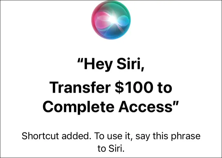 新しいSiriショートカットが追加されました