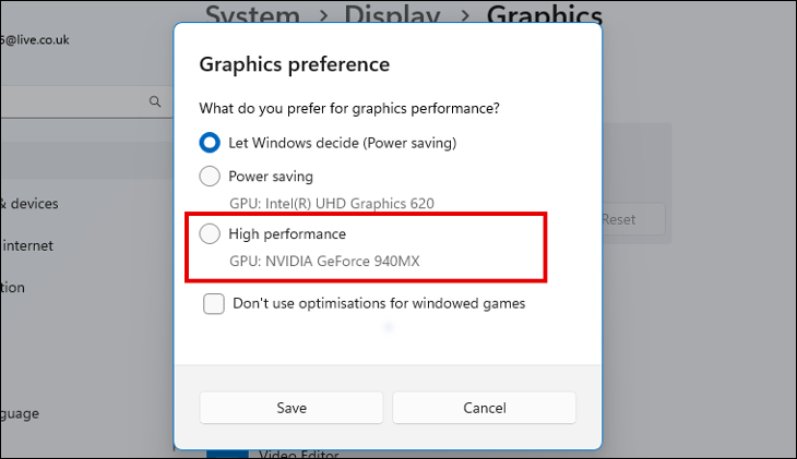 在 Windows 中設置 GPU 優先級