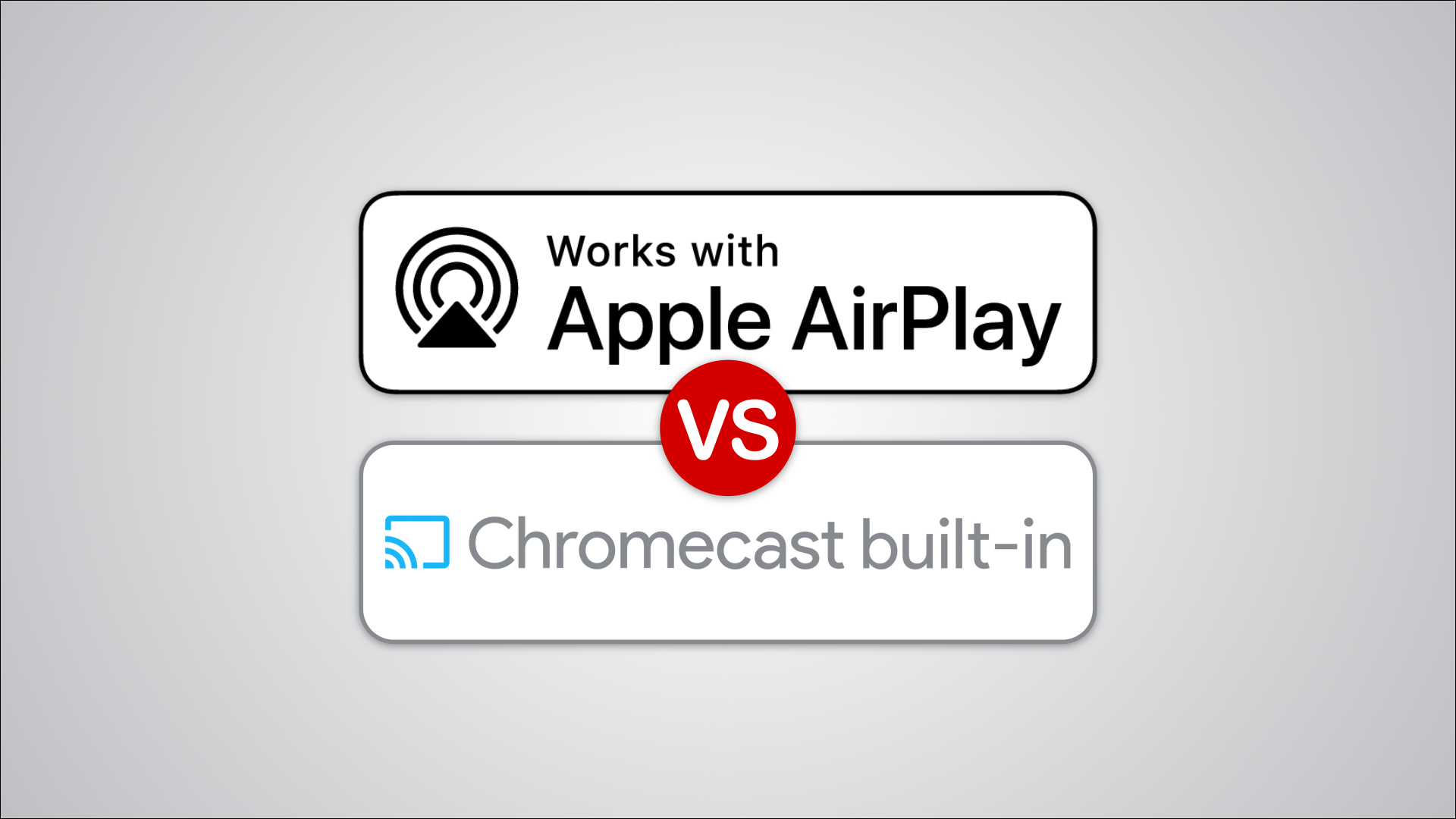 Apple AirPlay および Chromecast のラベル