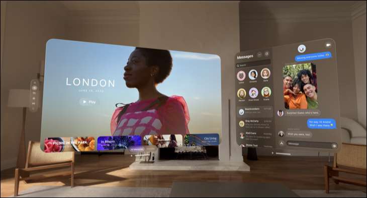 Aplikasi di Apple Vision Pro