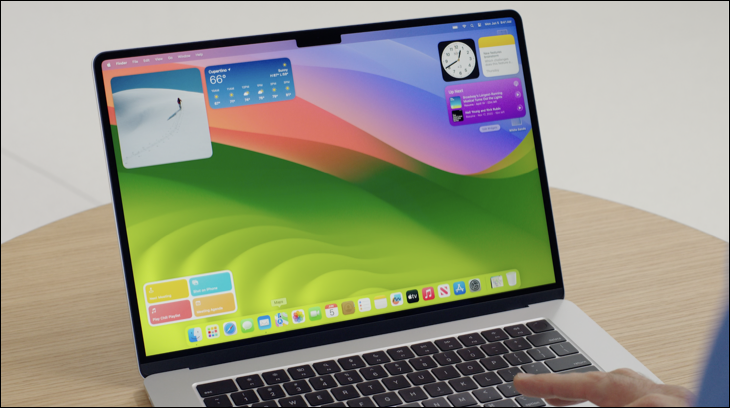 Widget desktop di macOS 14