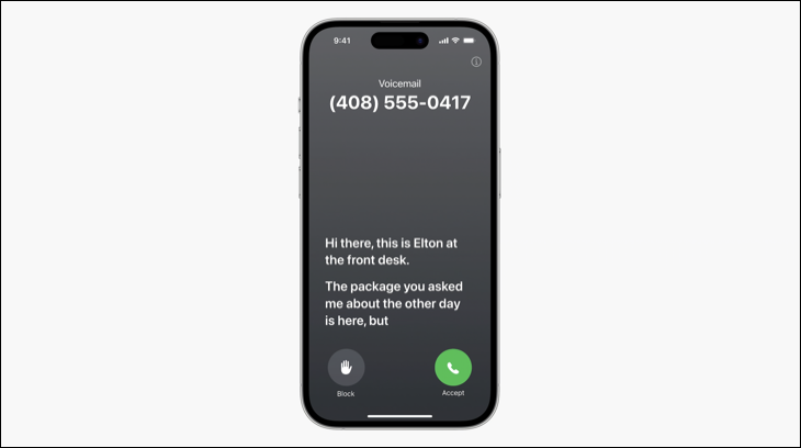 Transcripción en vivo para correo de voz en iOS 17