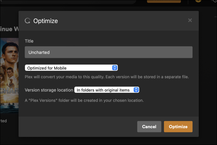 Plex'te medyanızın optimize edilmiş sürümlerini oluşturun