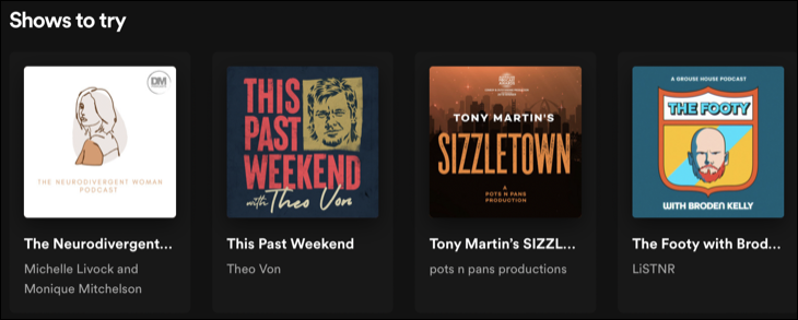 Exploración de podcasts de Spotify a través de la aplicación web