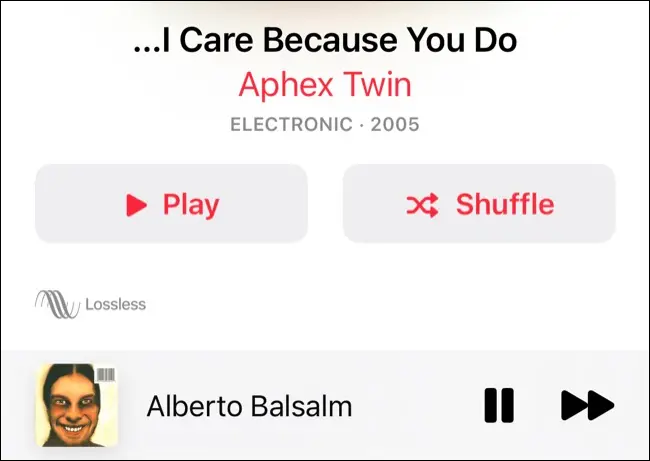 Aphex Twin's ...I Care Because You Do in Lossless sur Apple Music