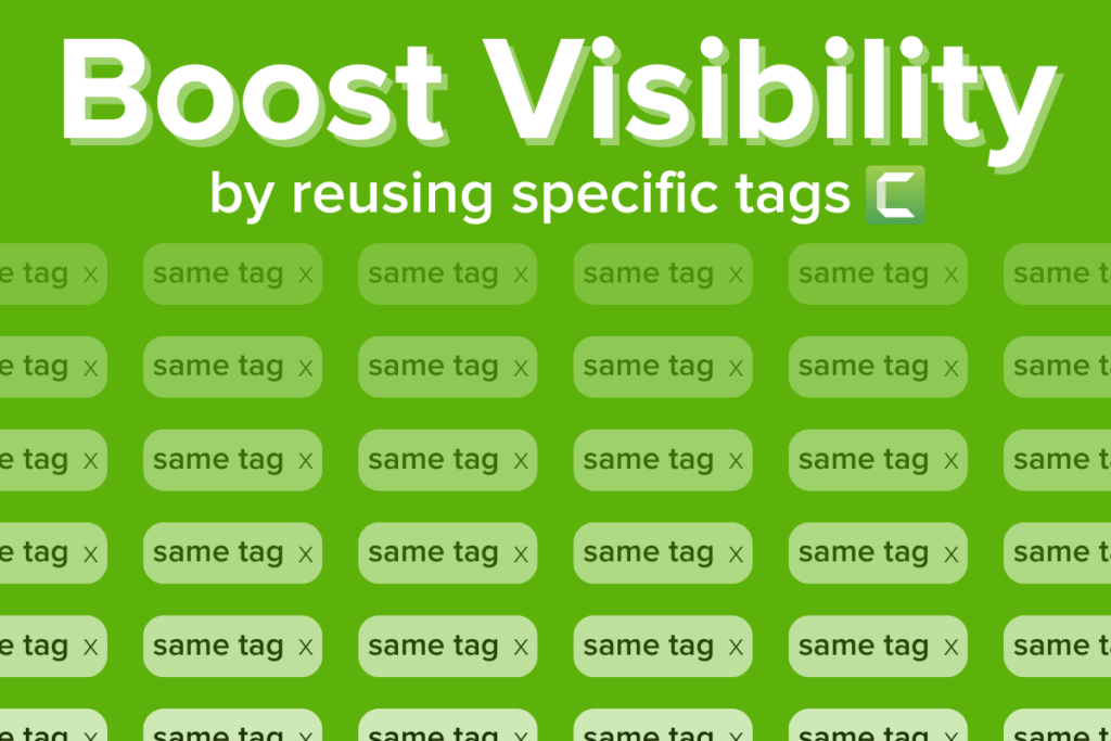 Erhöhen Sie die Sichtbarkeit durch die Wiederverwendung bestimmter Tags.