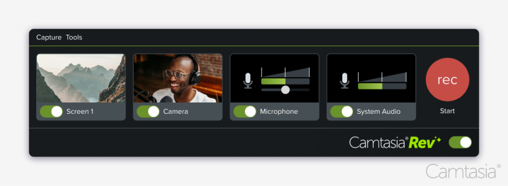 Options d'enregistrement Camtasia