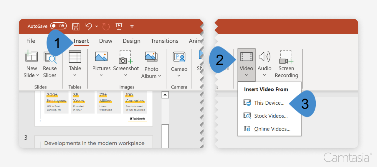 コンピューターから PowerPoint にビデオを挿入する 3 つの手順