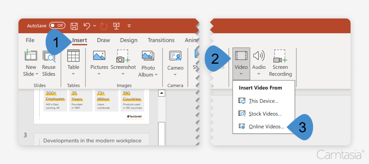 สามขั้นตอนในการแทรกวิดีโอออนไลน์ลงใน PowerPoint