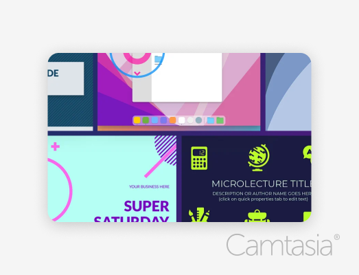 來自資源商店的 Camtasia 視訊模板。